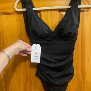 Black One-Piece Swimsuit